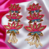 Lotus Drop Beaded Earing